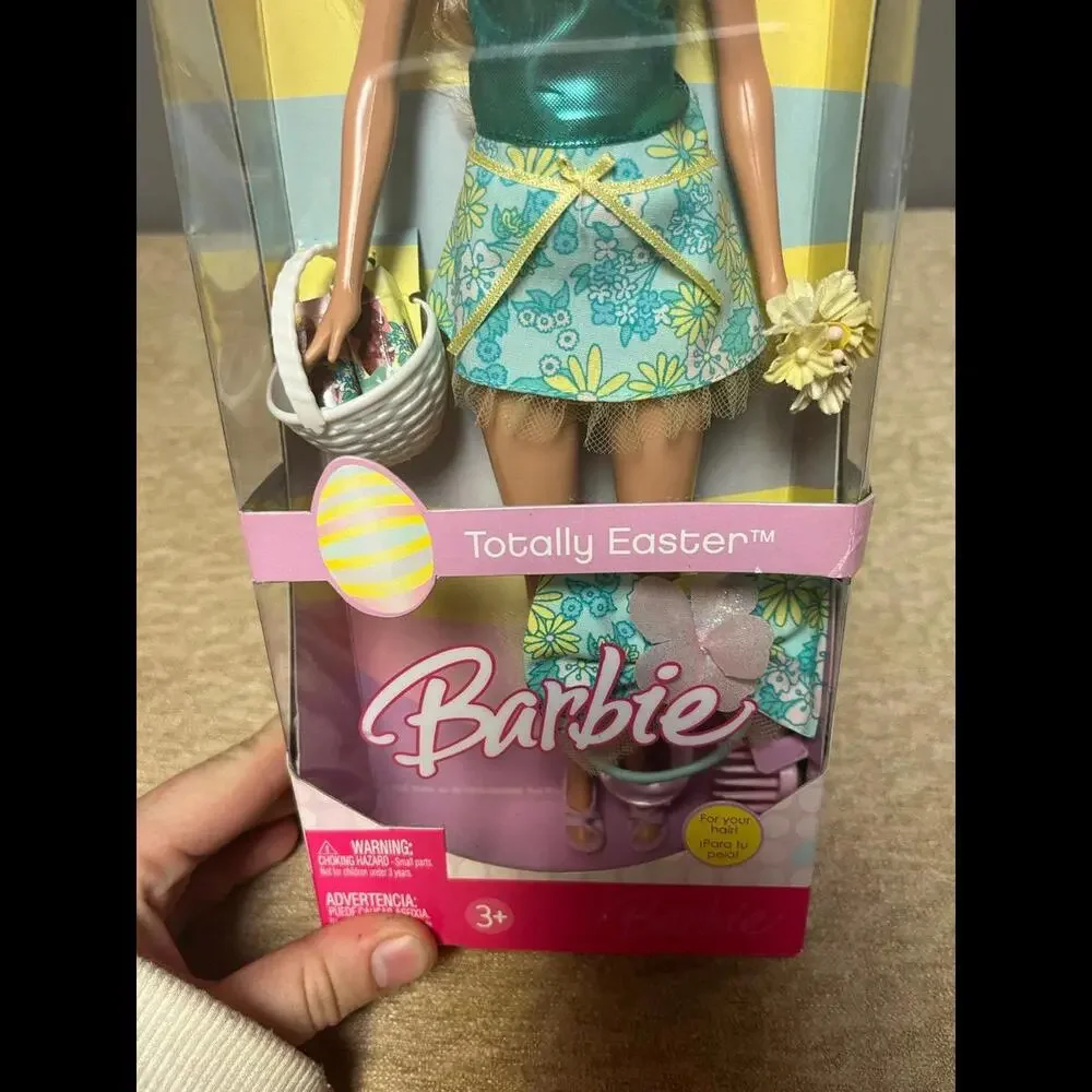 Mattel Totally Easter Barbie Doll L0999 New + Matching Child's Holiday Hair Band
